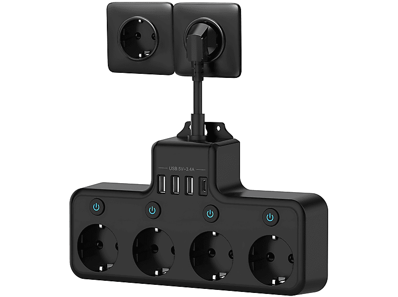 HIYORI 4000W Mehrfachsteckdose 8-in-1 Steckerleiste PLUGS | SATURN