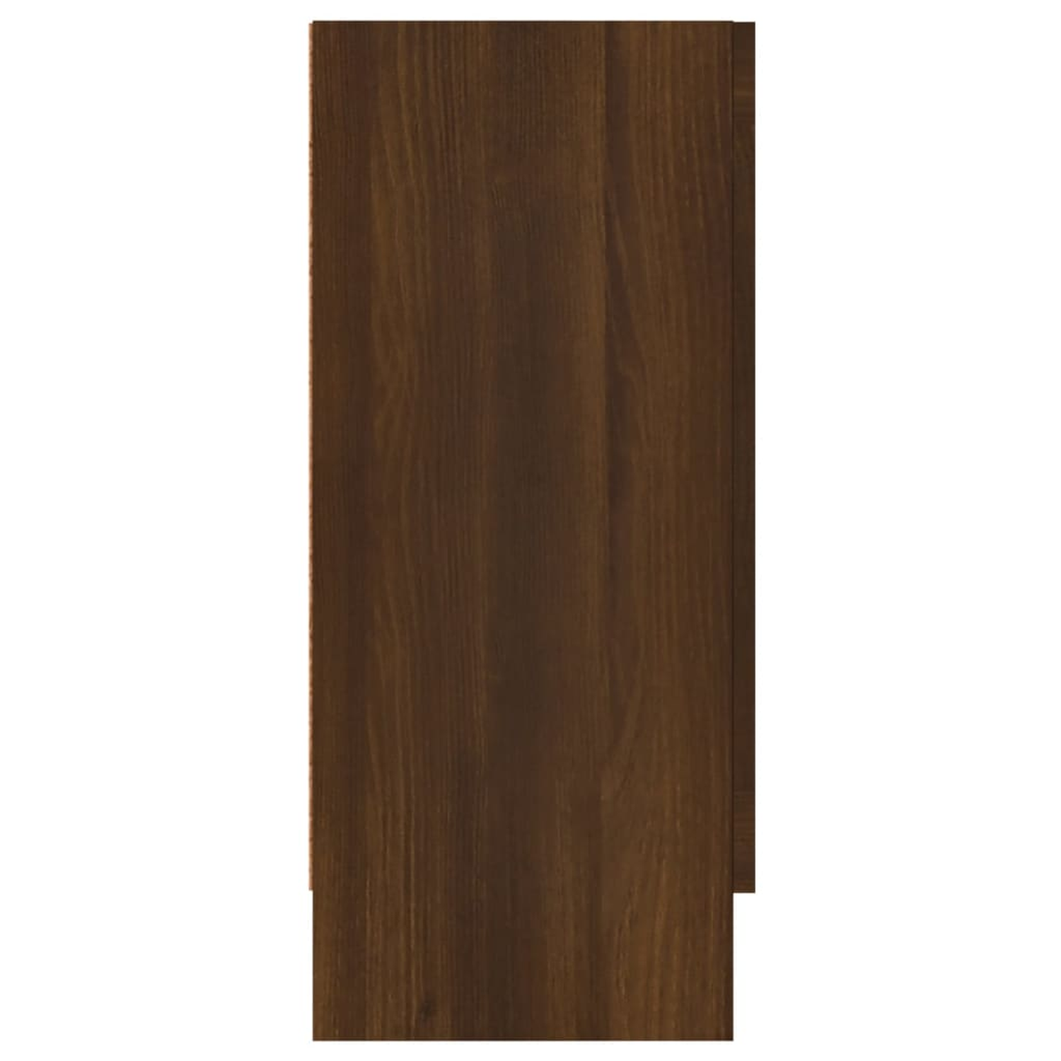 Dunkelbrauner Holzschrank. Vorderansicht.