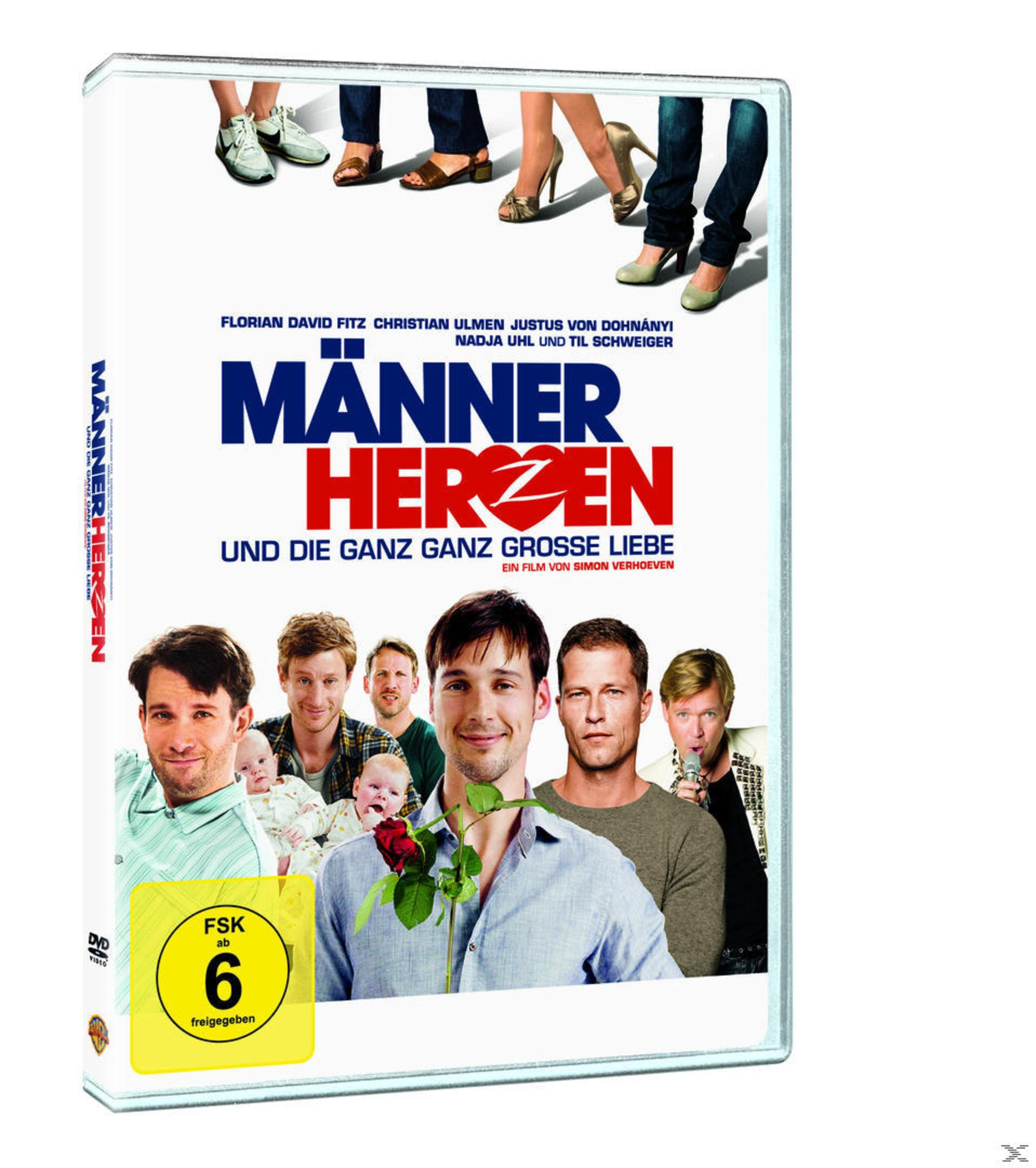DVD-Cover: Männerherzen mit Florian David Fitz und Til Schweiger.