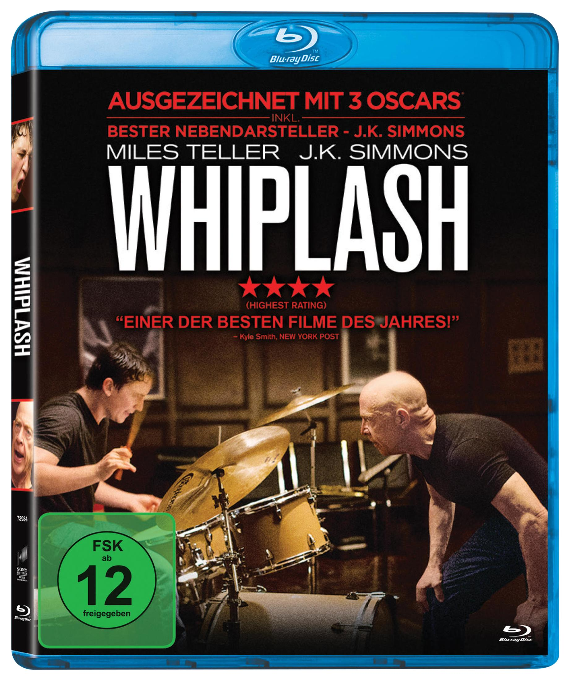 Couverture Blu-ray Whiplash : Batteur et professeur, sceau FSK 12.
