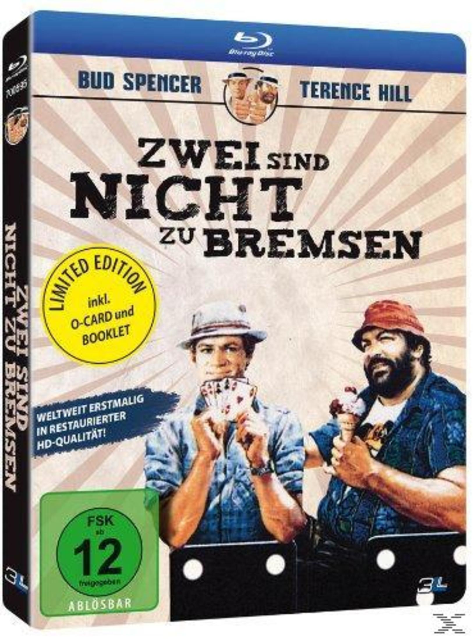 Blu-ray-Hülle des Films Zwei sind nicht zu bremsen mit Bud Spencer und Terence Hill.