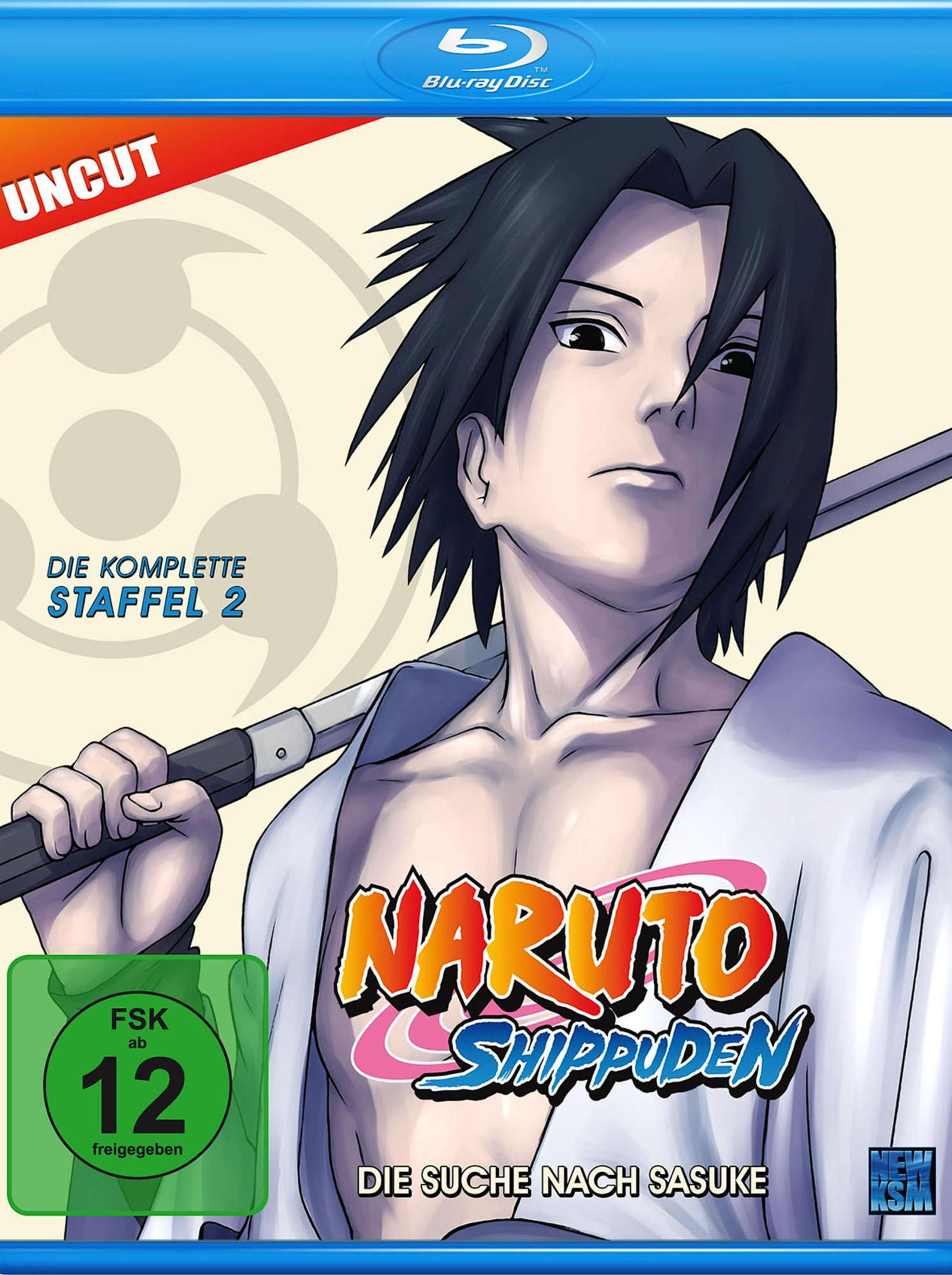 Sasuke tient une épée, couverture Blu-ray Naruto Shippuden Saison 2.