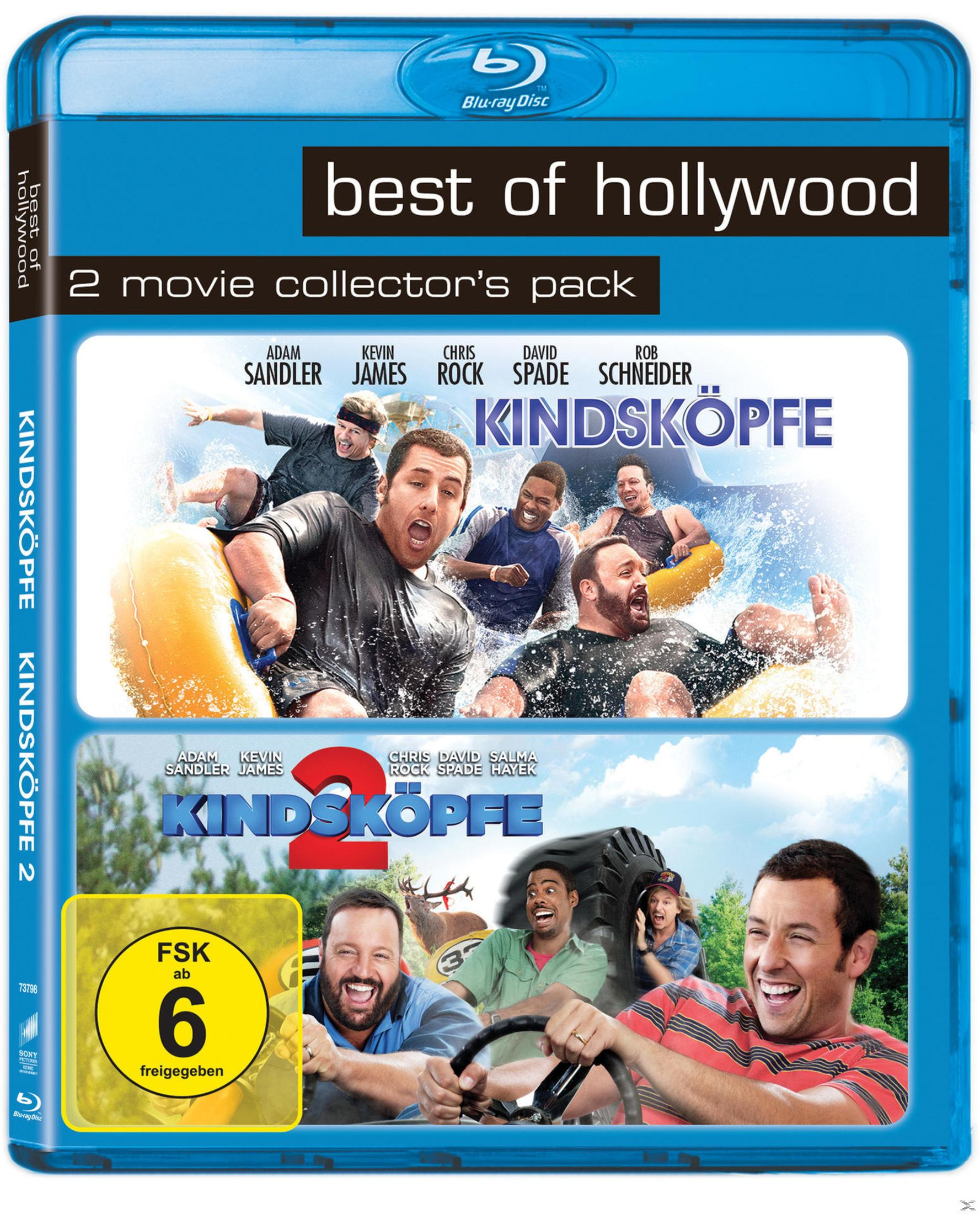 Boîtier Blu-ray avec Adam Sandler et Kevin James dans des scènes drôles de "Copains pour toujours".