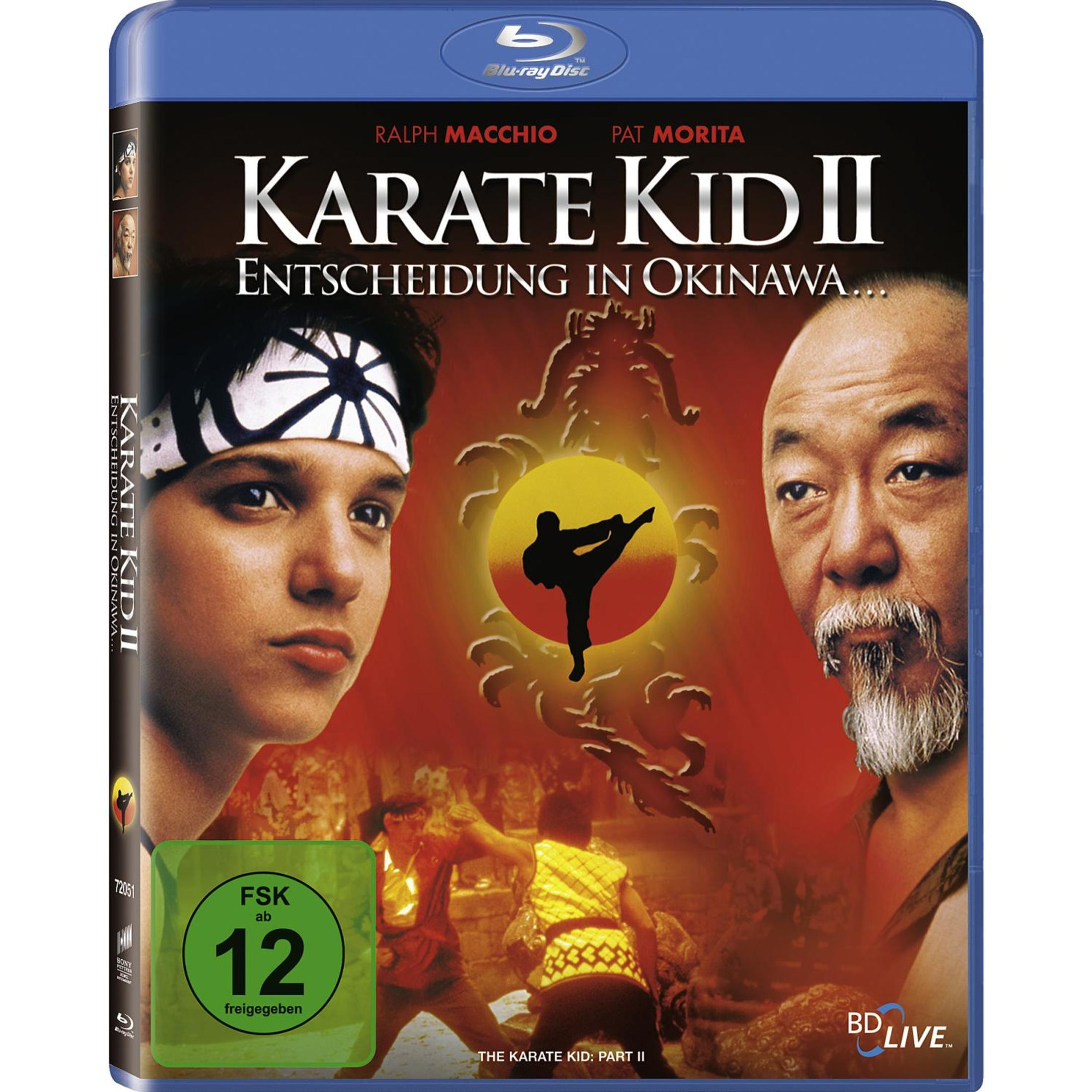 Couverture Blu-ray : Karate Kid II avec Ralph Macchio et Pat Morita, FSK 12.