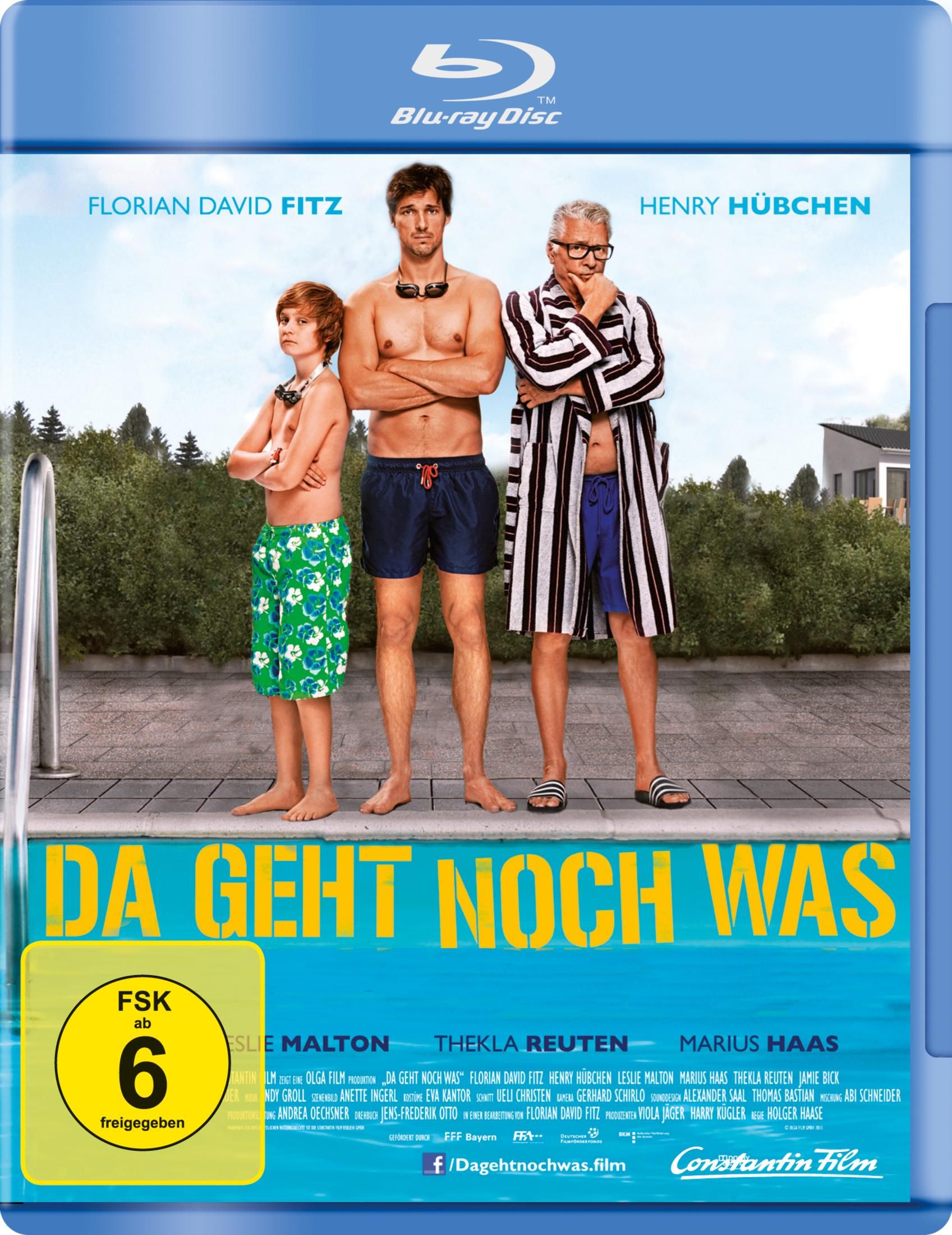 Blu-ray-Cover von "Da geht noch was" mit drei Männern am Swimmingpool.