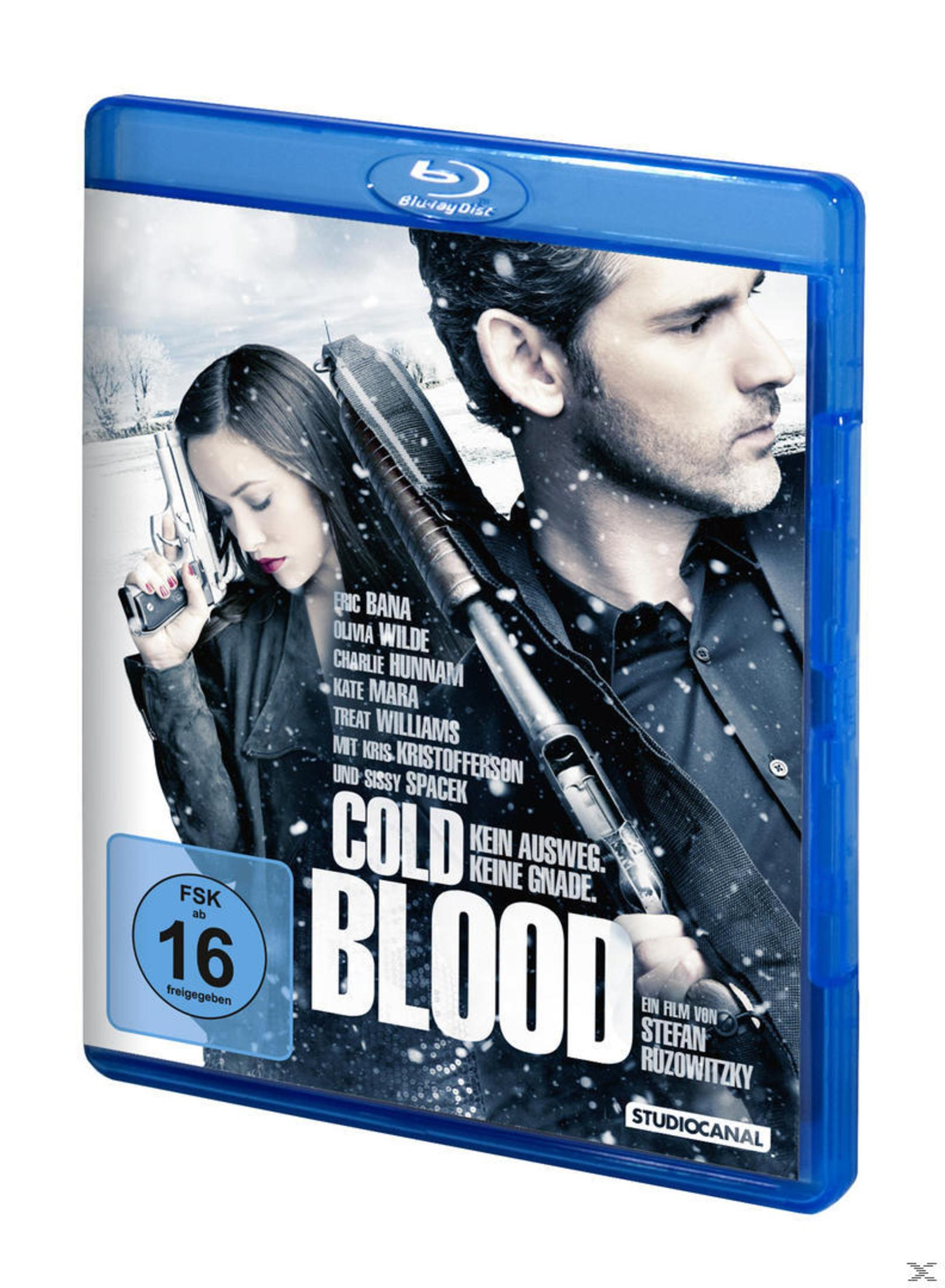 Blu-ray Cover: Frau mit Pistole und Mann mit Gewehr im Schnee. FSK 16.