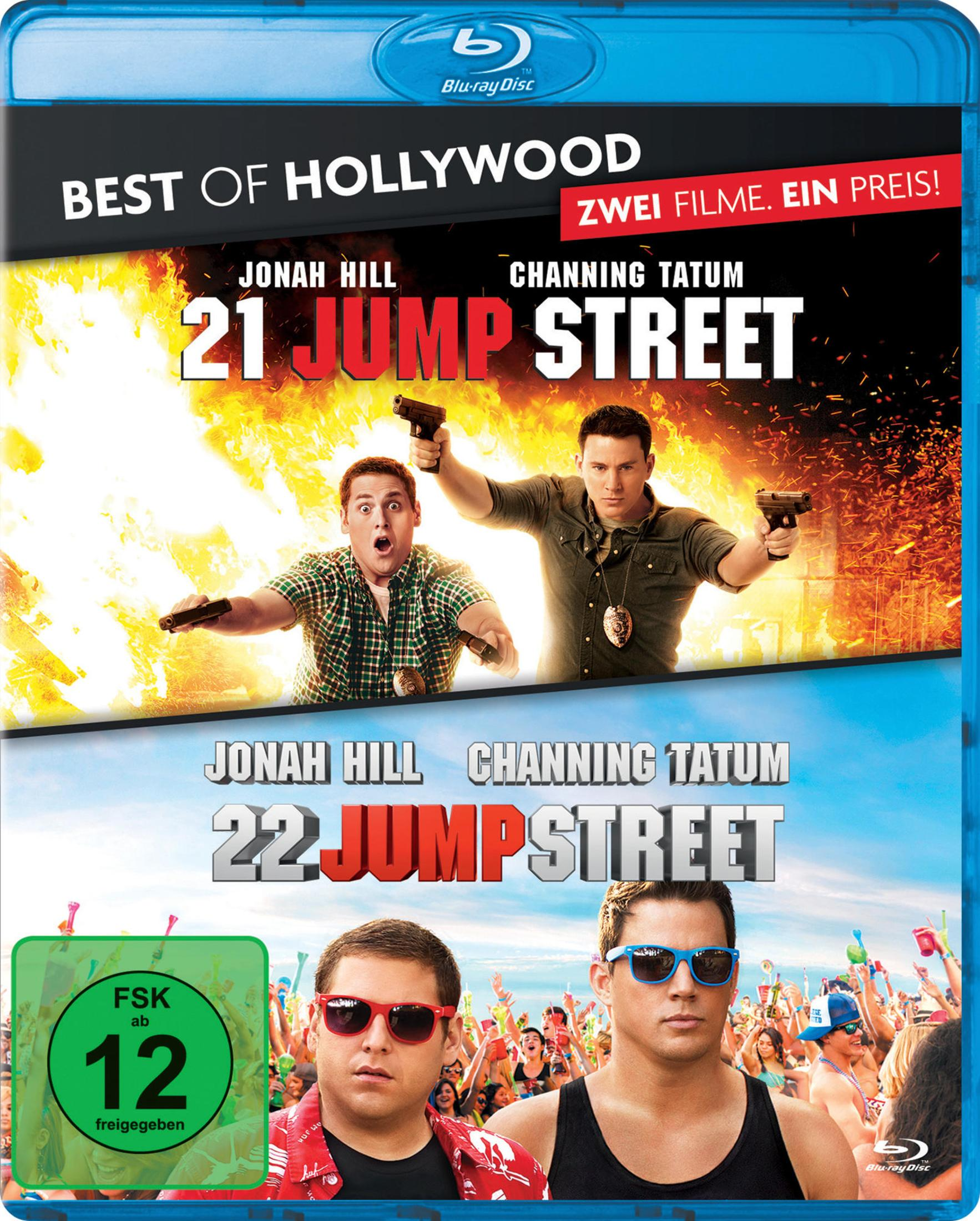 Boîtier Blu-ray avec deux films. Jonah Hill et Channing Tatum en action.