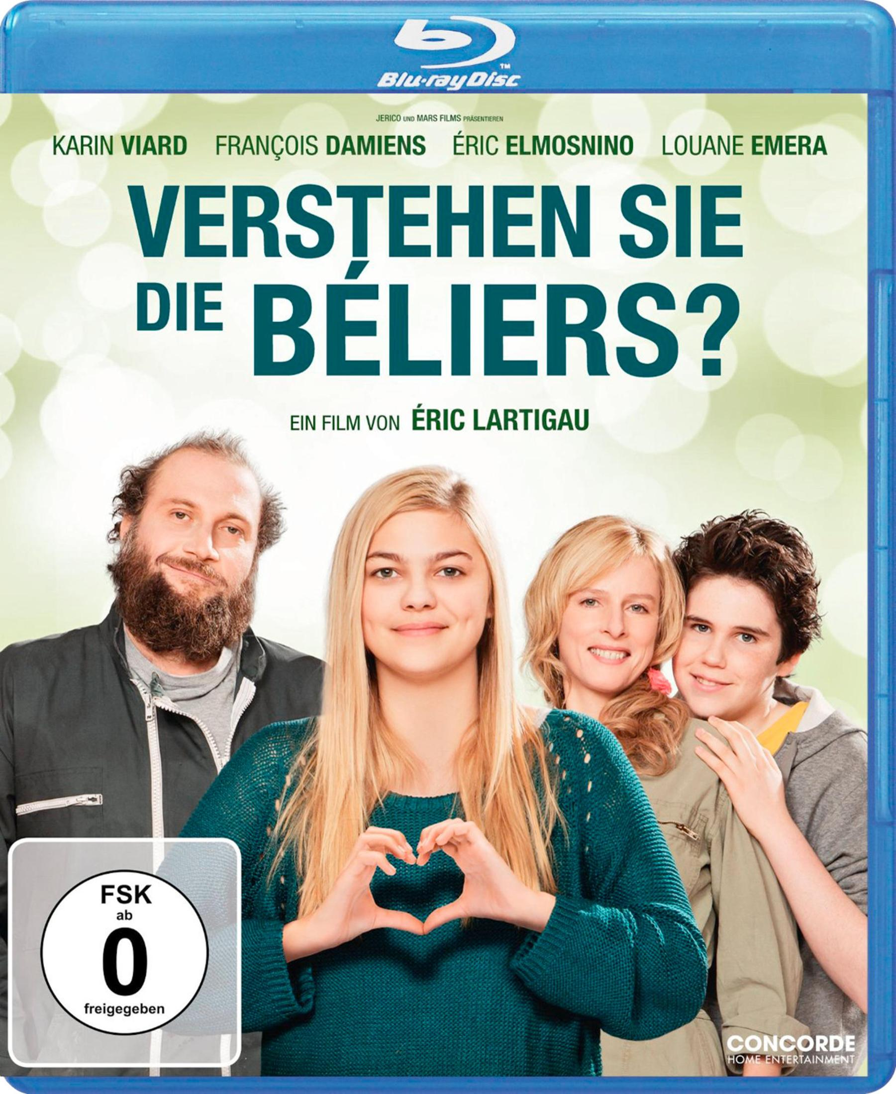 Blu-ray-Cover des Films 'Verstehen Sie die Béliers?' mit vier Familienmitgliedern.