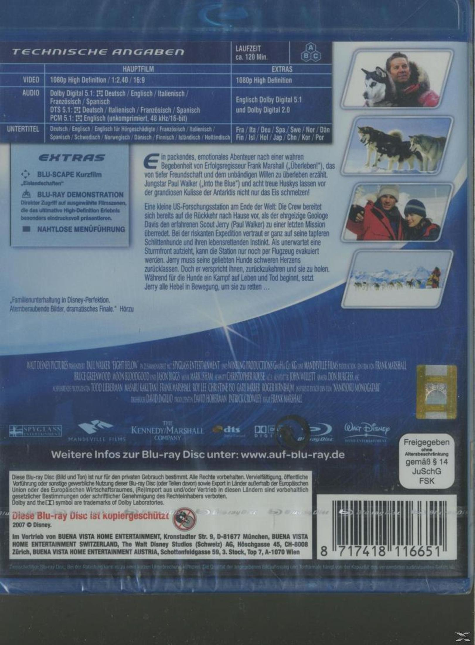 Filmcover mit Text und Bildern. Technische Daten und Filmdetails auf der Rückseite. Blu-ray Disc.