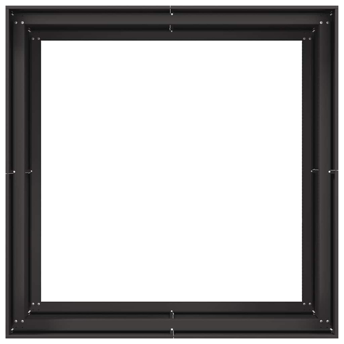 Una cornice quadrata nera. Il centro è vuoto.
