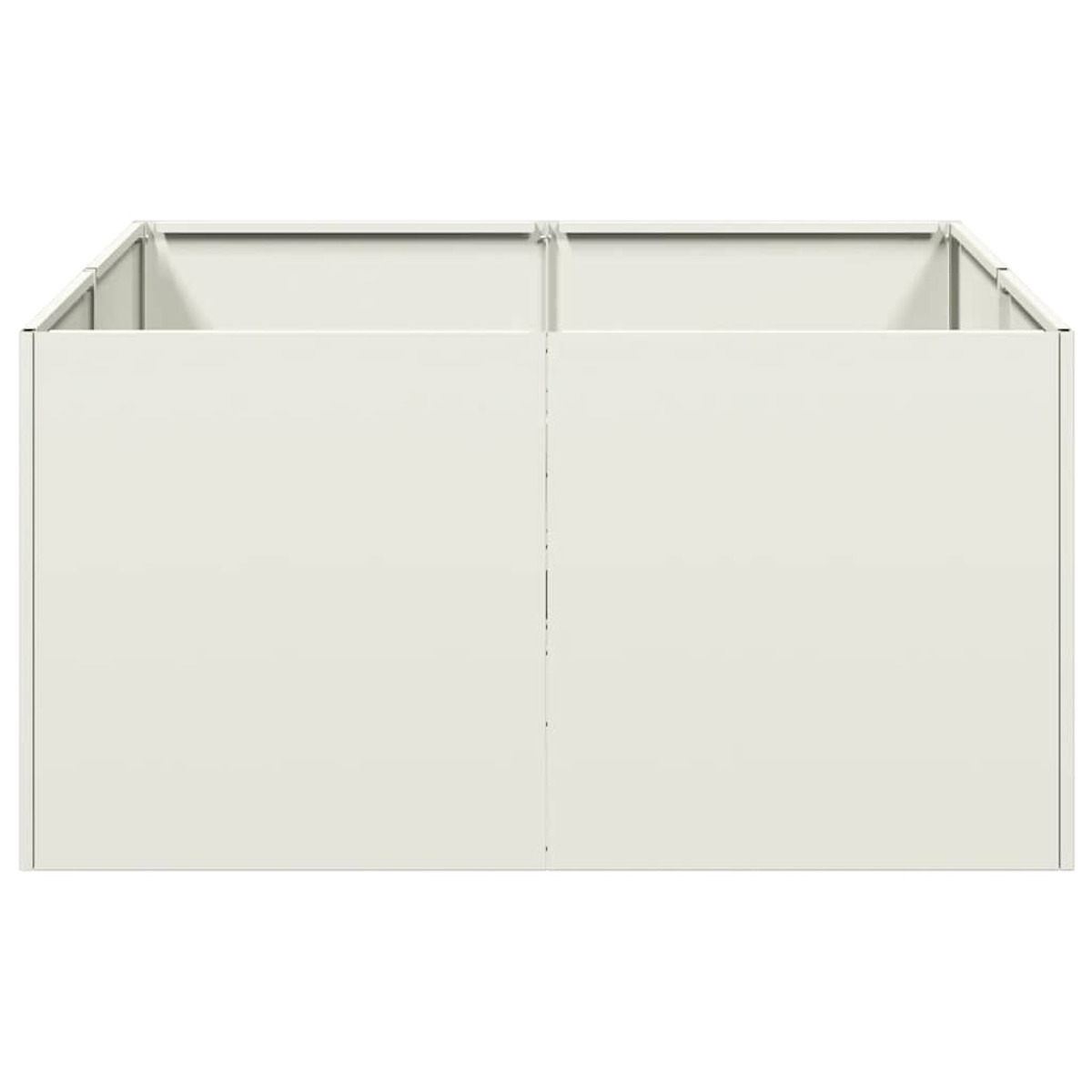 Struttura in metallo bianco, a forma di scatola, con due pannelli visibili.