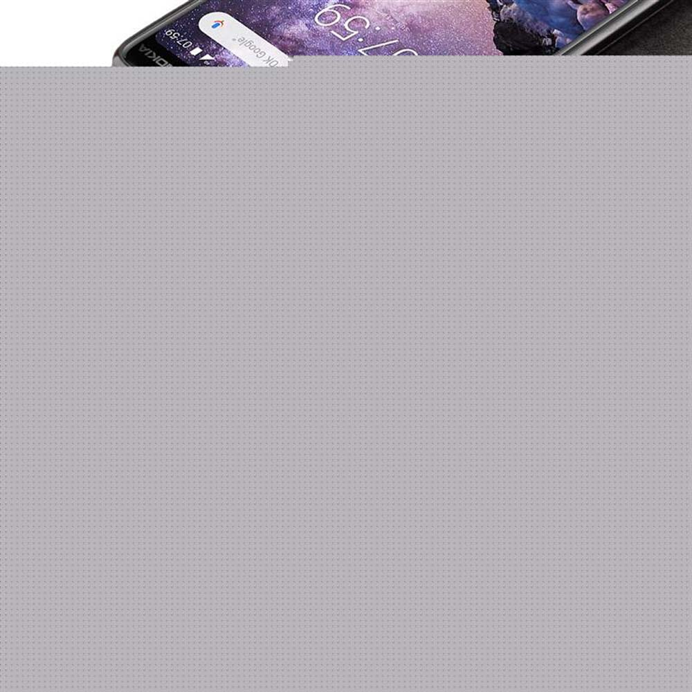 Ein Smartphone-Bildschirm mit Uhrzeit und Google-Suchleiste. Grauer Hintergrund.