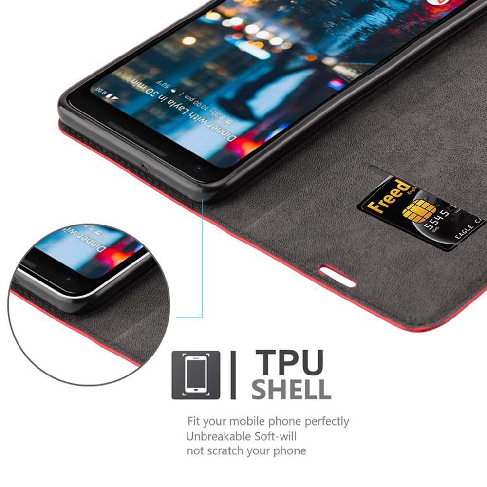 Un telefono in una custodia. Lo schermo mostra un'app. Testo TPU SHELL in basso.