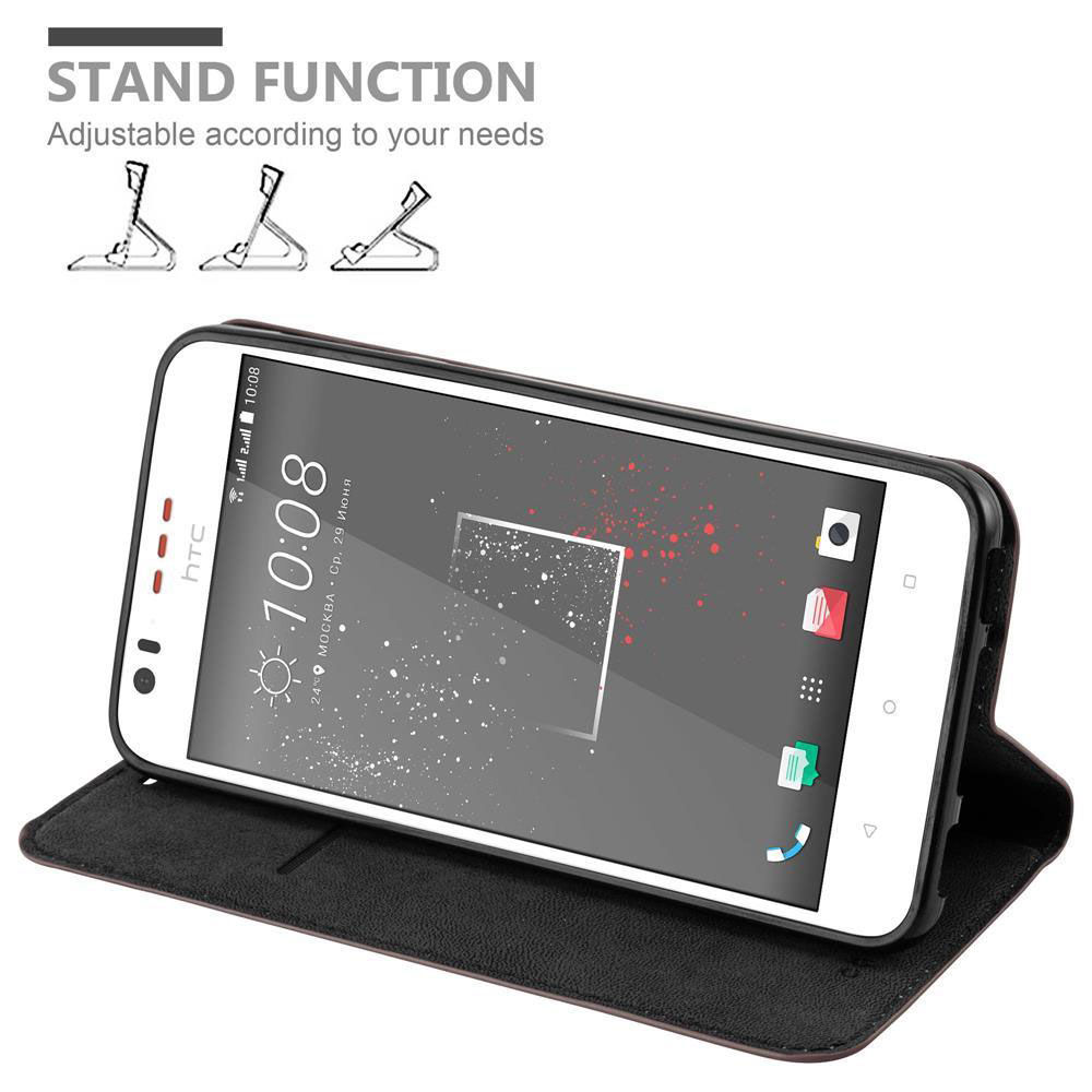 Custodia aperta con telefono dentro, schermo, funzione supporto.
