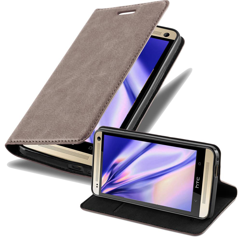 Dos smartphones en funda. Uno abierto, otro cerrado, ambos marrón claro.