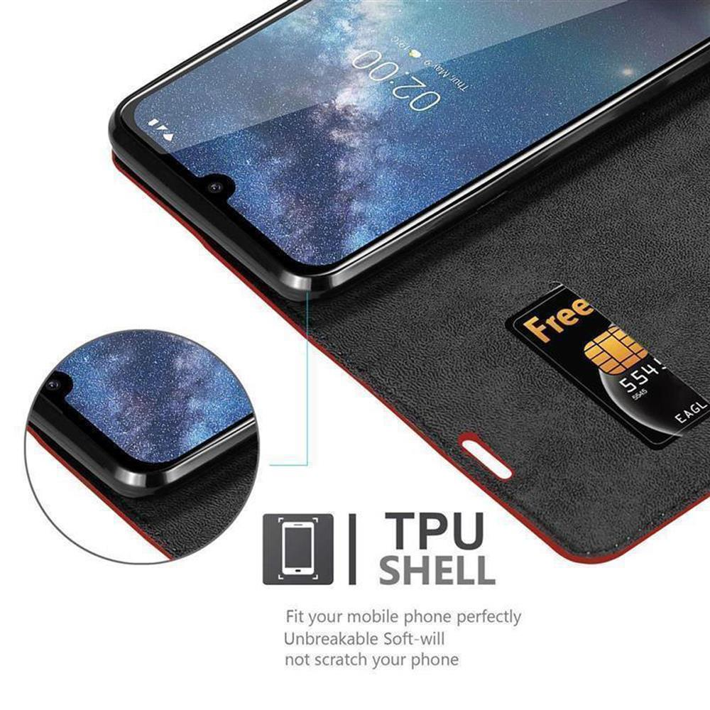 Eine Handyhülle mit einem Telefon und einer Kreditkarte. Das Telefon zeigt die Uhrzeit.