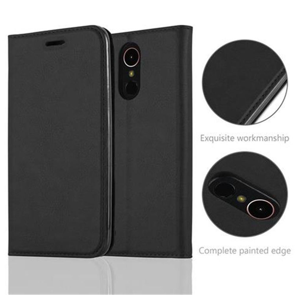 Schwarze Handyhülle mit Telefon, Details zur exquisiten Verarbeitung.