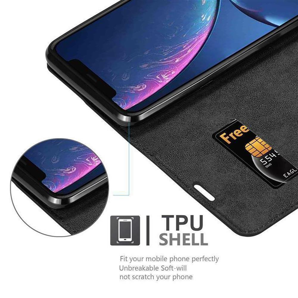 Handyhülle mit Telefon darin. Eine Kreditkarte ist sichtbar. Text: TPU SHELL.