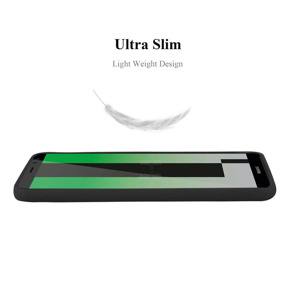 Telefono in una custodia. Il testo dice 'Ultra Slim'. Una piuma fluttua sopra il telefono.