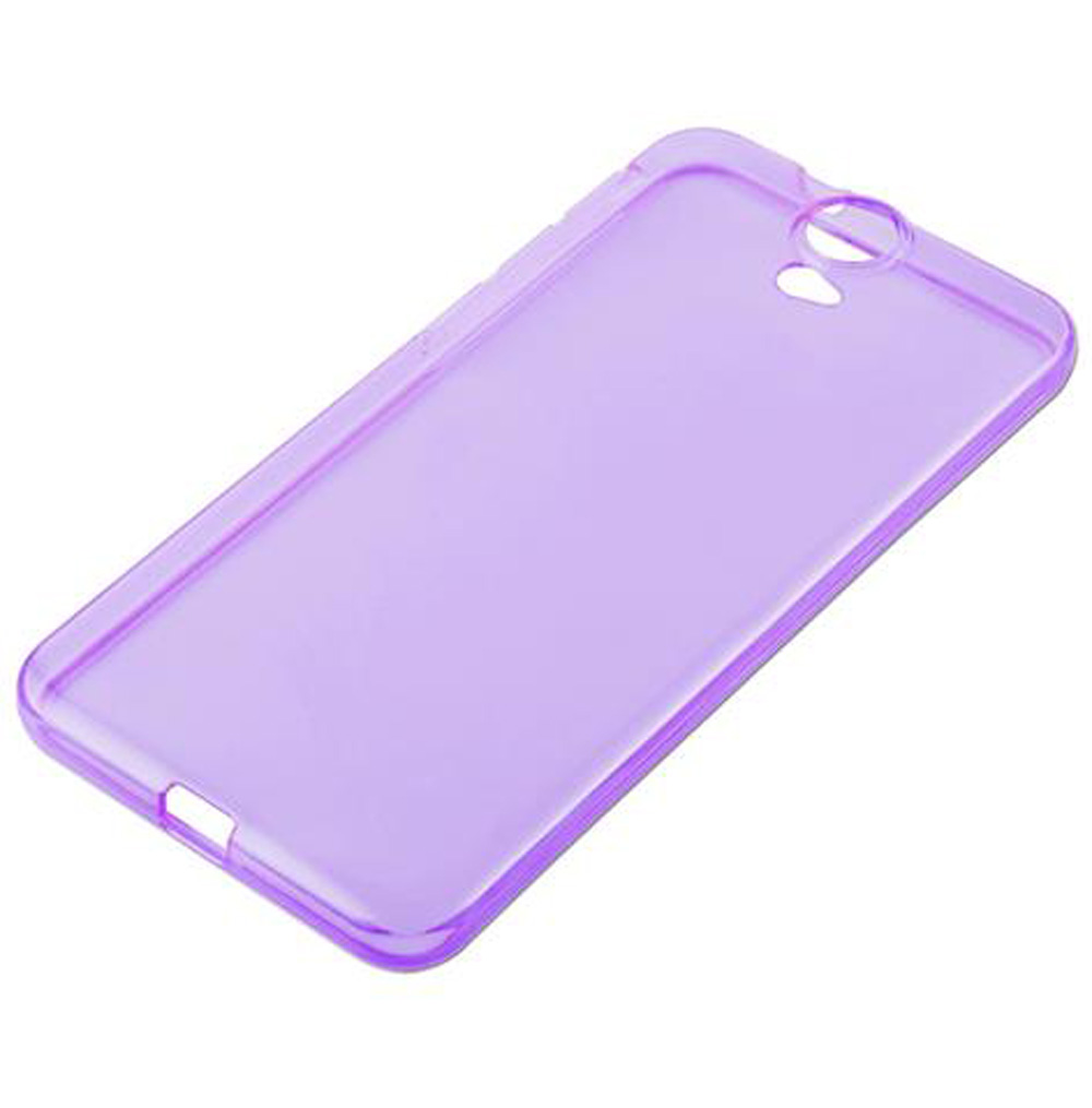 Custodia per telefono viola traslucida. La custodia del telefono è semplice e pulita, con una superficie lucida.