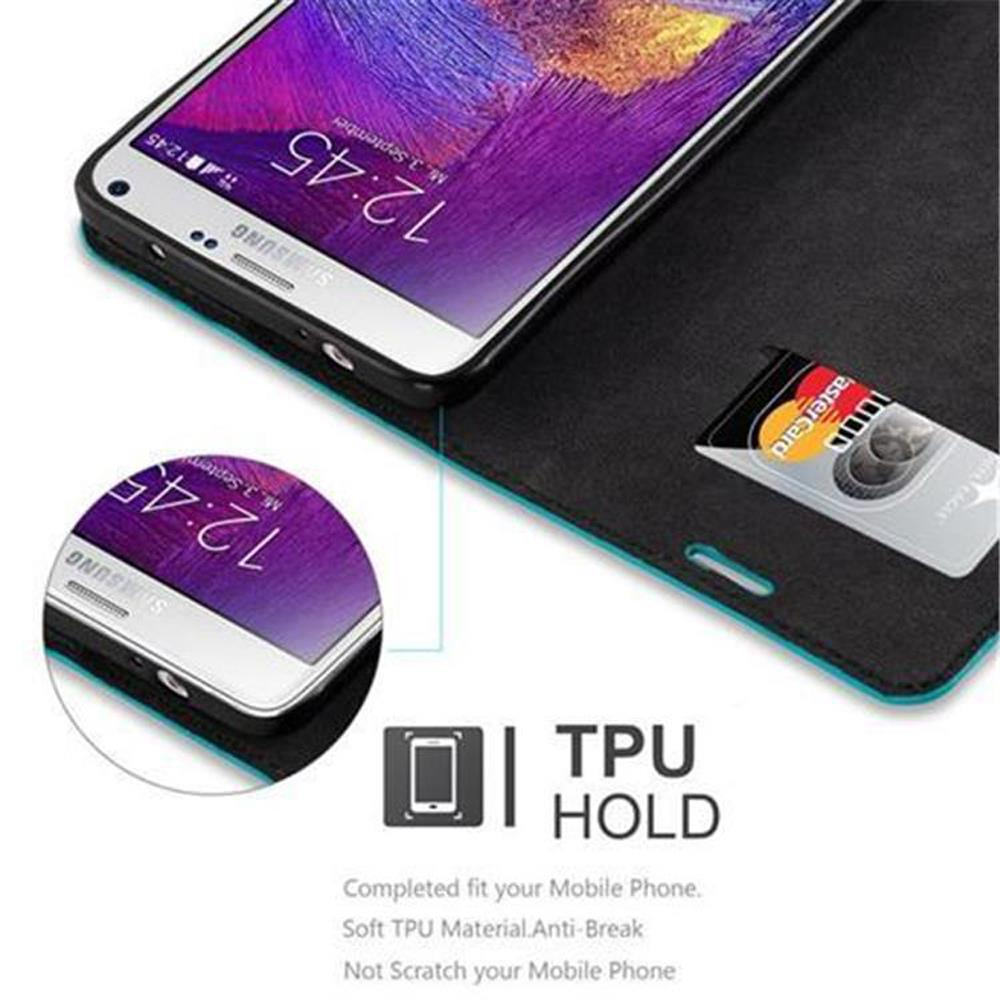 Nahaufnahme eines weißen Telefons in einem schwarzen Gehäuse. Text: TPU Hold, vervollständigt die Telefonanpassung.