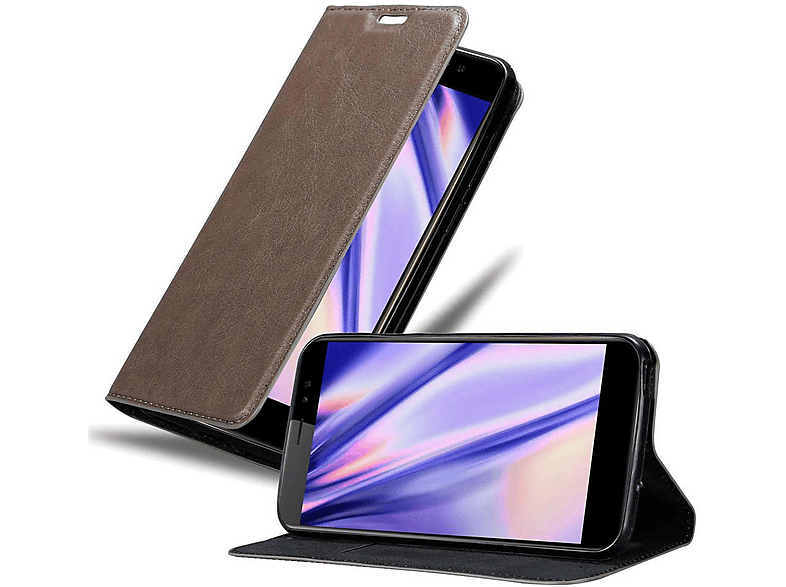 Cadorabo Custodia Libro per ZTE Nubia N1 Lite in Rosso Mela
