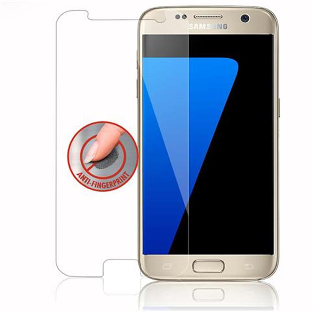 Telefono con protezione schermo applicata. L'adesivo anti-impronte digitali è sulla protezione.