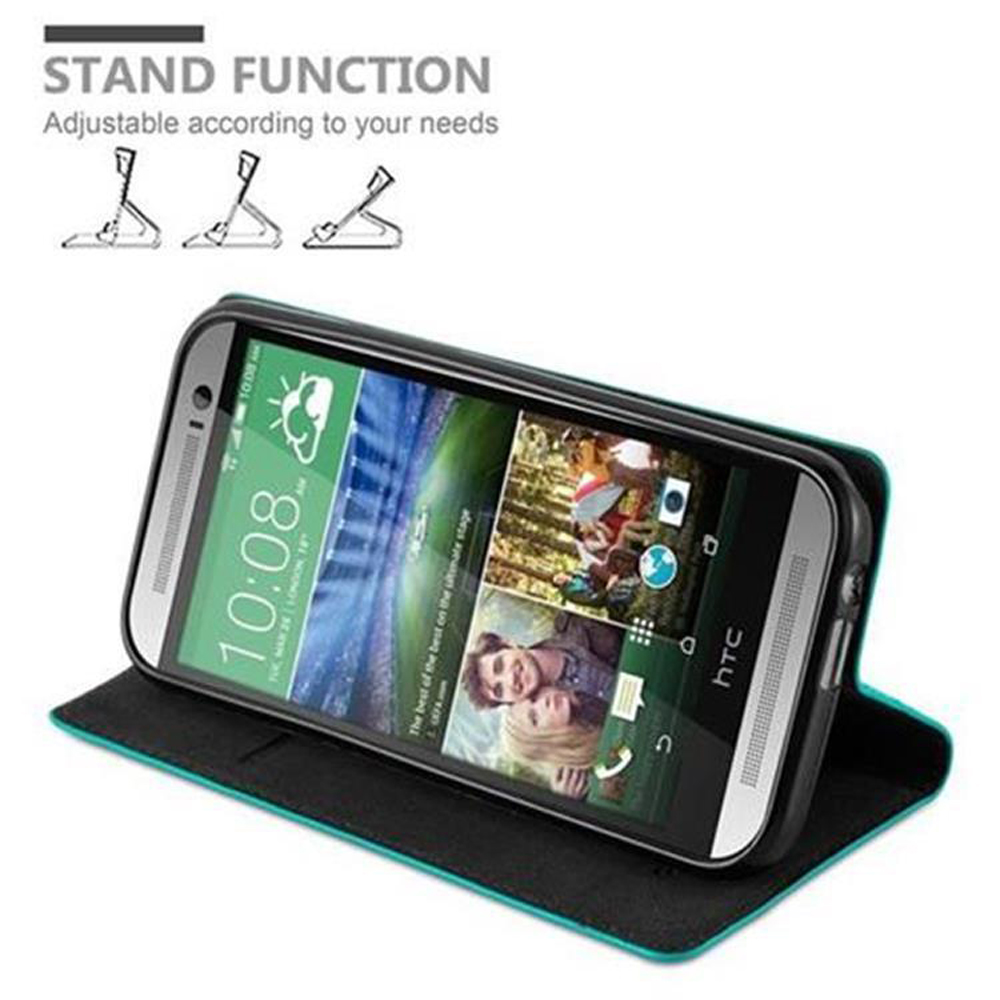 Una funda con un teléfono dentro, mostrando una pantalla con imágenes y la hora 10:08.