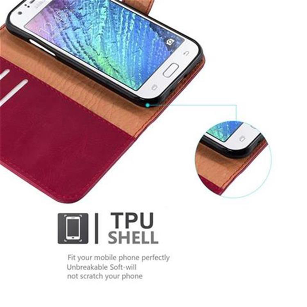Un telefono in una custodia, con schermo bianco. Il testo in basso dice TPU Shell.