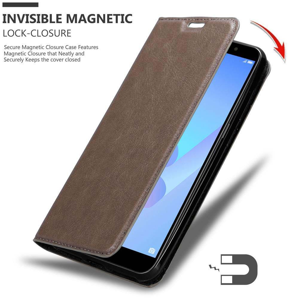 Handyhülle mit Telefonöffnung. Magnetverschluss. Text: Invisible Magnetic Lock-Closure.