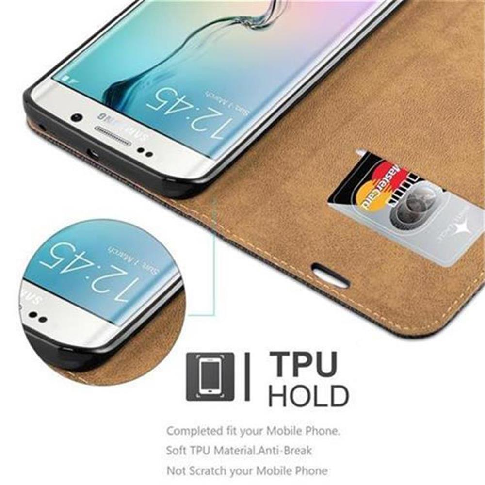 Telefono in custodia con Mastercard visibile. Logo TPU HOLD. Il telefono mostra le 12:45. Custodia marrone.