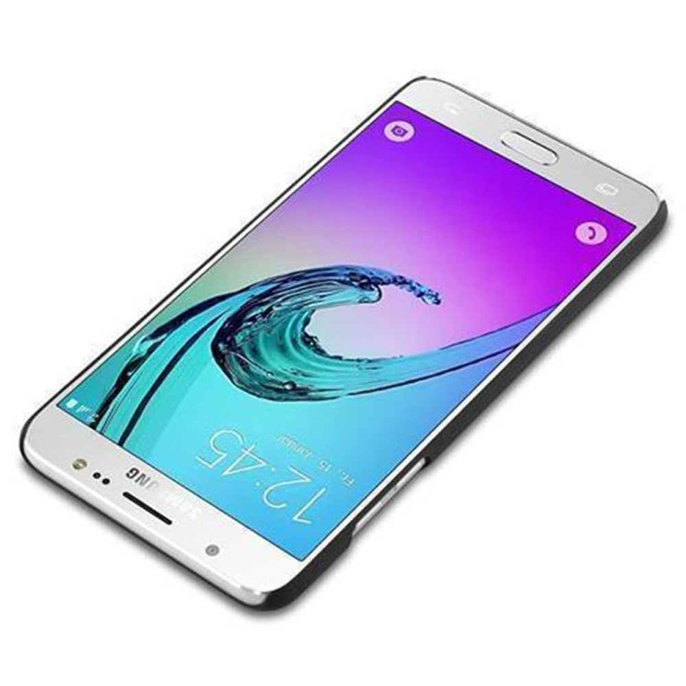 Viene mostrato un telefono bianco con una custodia nera. L'ora è 12:45 sullo schermo.