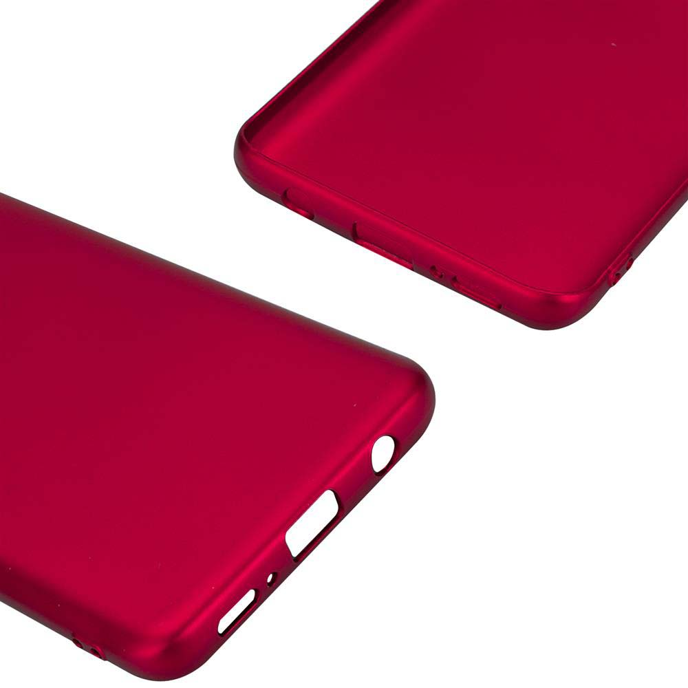 Zwei rote Handyhüllen. Fokus auf der roten Farbe und der Form der Hüllen, mit Kanten und Öffnungen.