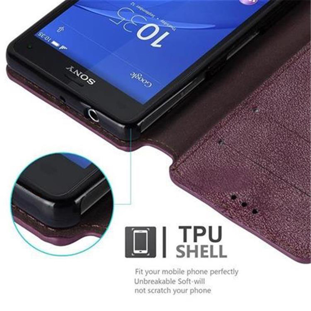 Un teléfono en una funda con un primer plano de la parte inferior y la pantalla.
