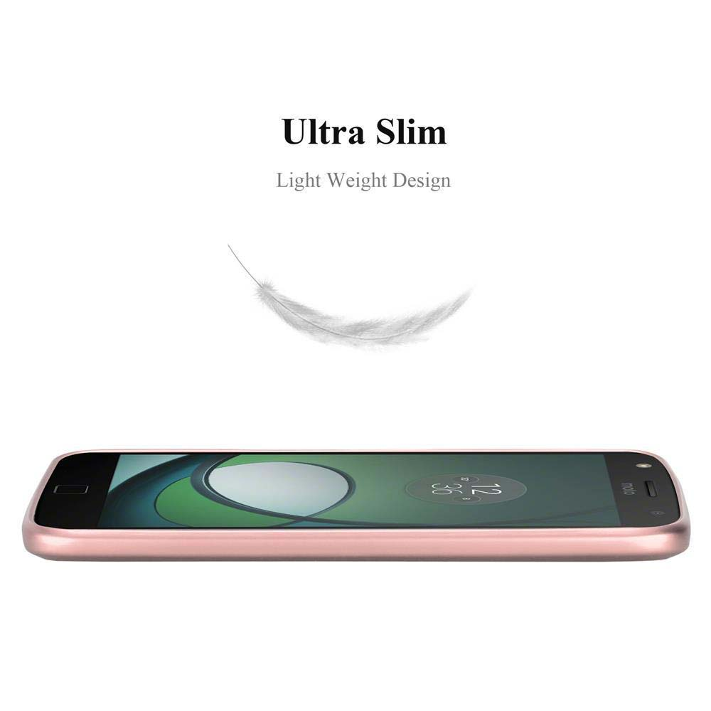 Telefono rosa con testo 'Ultra Slim' e grafica a piuma su sfondo bianco.