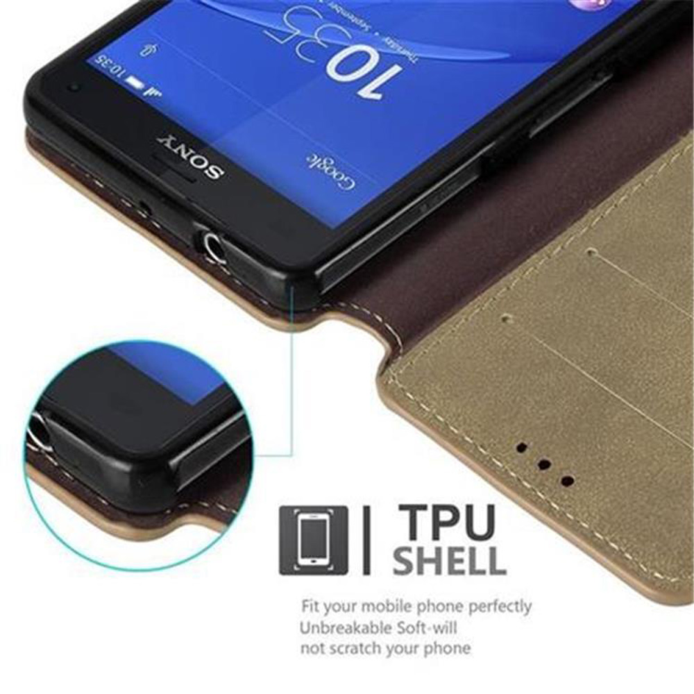 Un teléfono en una funda con una pantalla que muestra la hora y una etiqueta de carcasa de TPU.