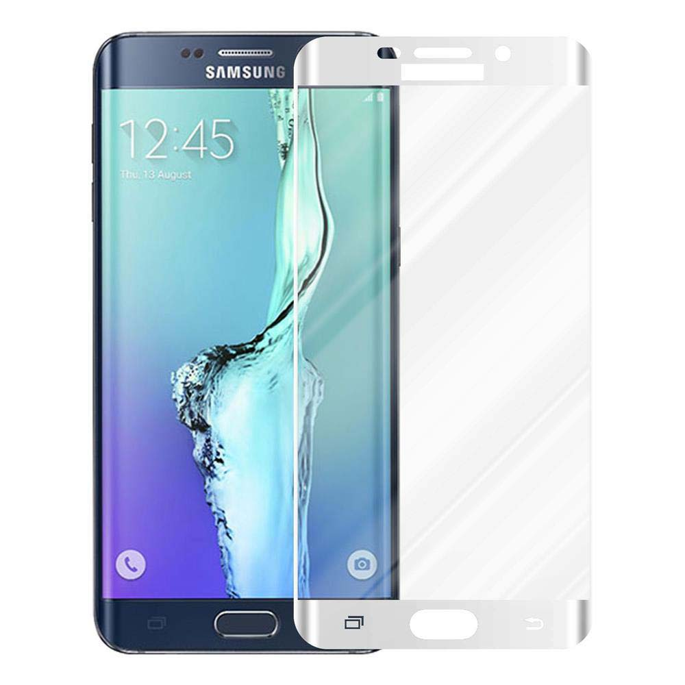 Telefono Samsung con protezione schermo. Il telefono è blu e la protezione è trasparente.