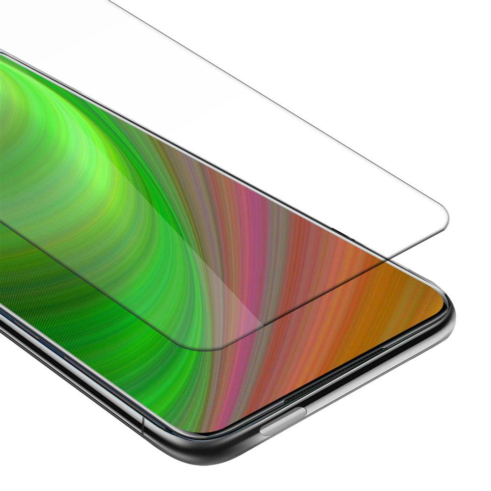 Uno schermo del telefono con una protezione per lo schermo. La protezione è installata. Il telefono mostra un display colorato.