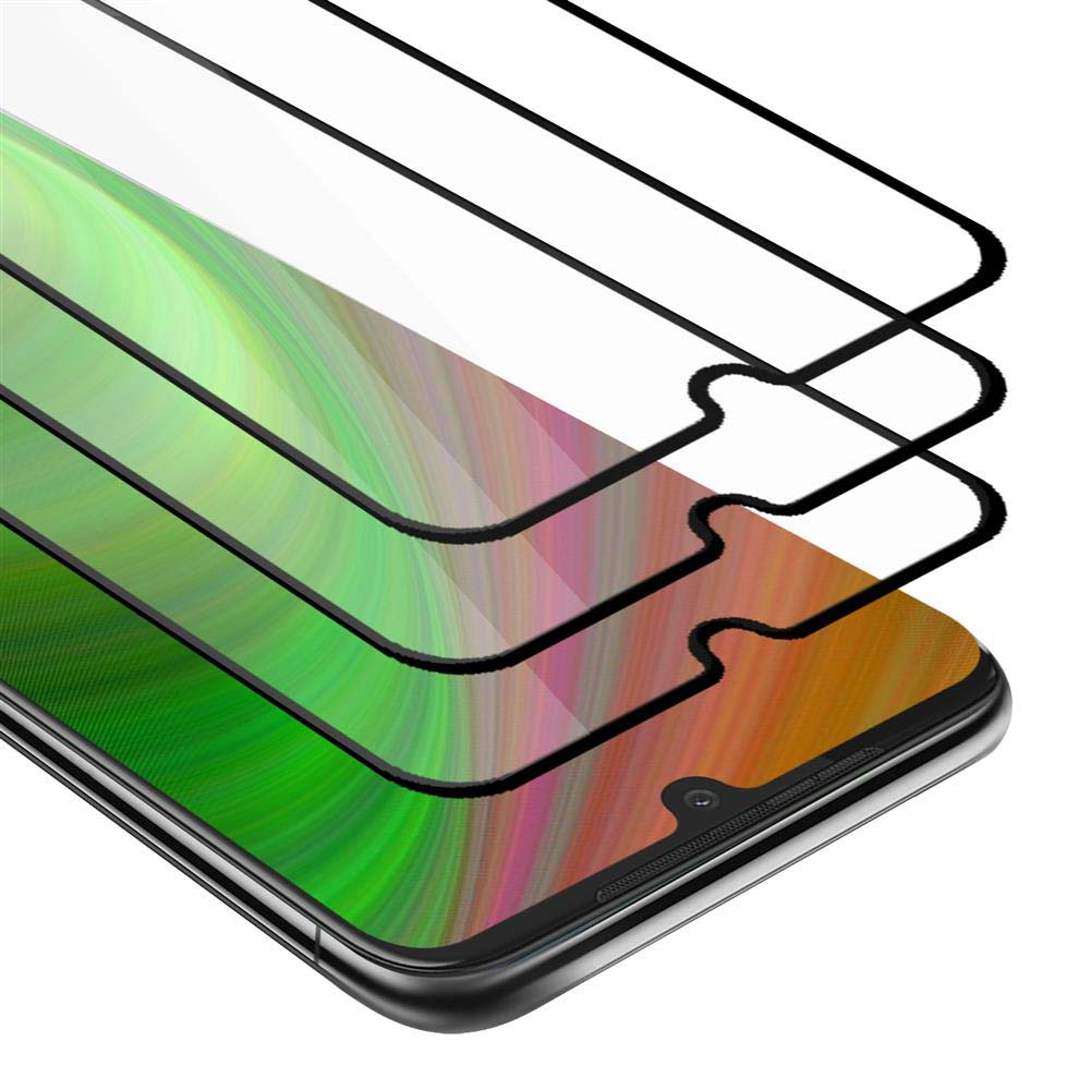 Proteggi schermo protettivi per smartphone, impilati, con sfondo colorato.