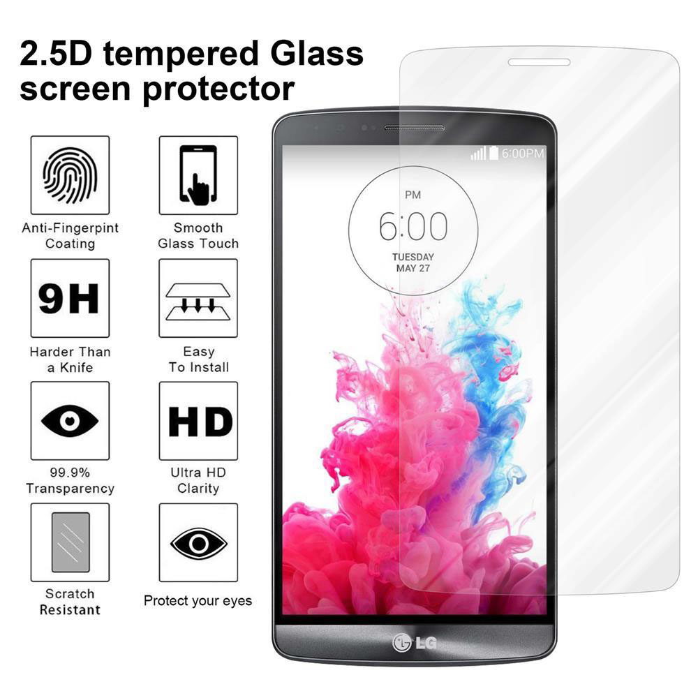Un teléfono con protector de pantalla. Iconos y texto detallan las funciones. El teléfono muestra una imagen colorida.