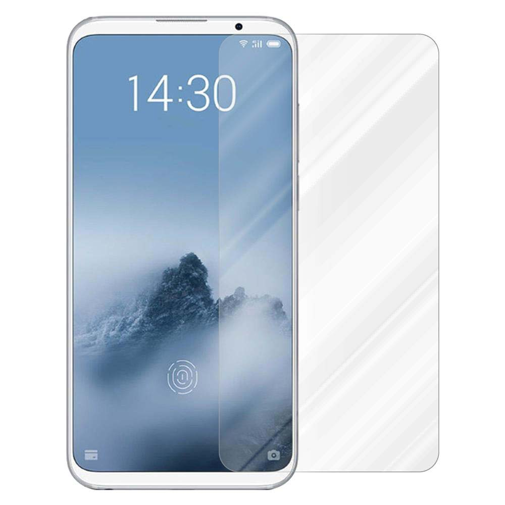 Un telefono con protezione schermo applicata. Lo schermo mostra l'ora e l'impronta digitale.