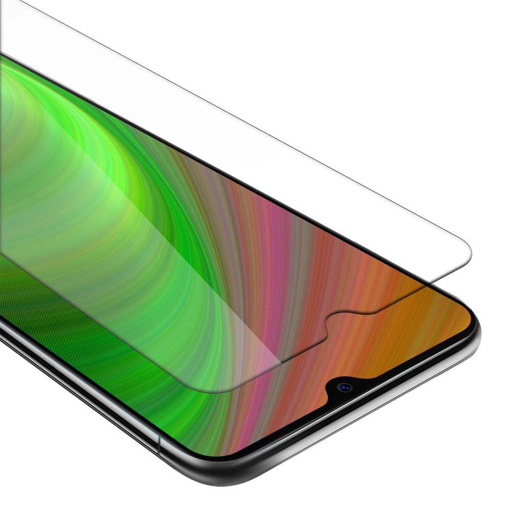 Un telefono con protezione schermo. Lo schermo mostra un'immagine colorata e una protezione schermo è visibile.