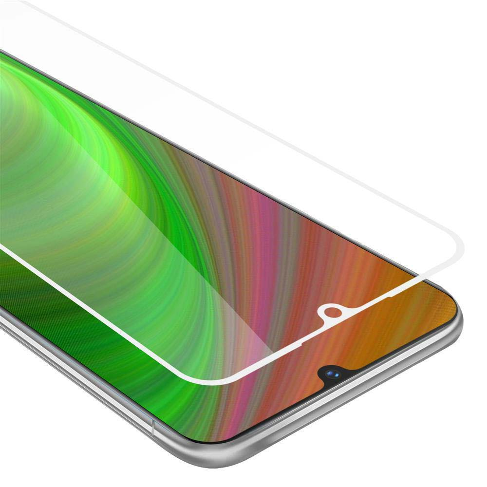 Un telefono con protezione schermo. Lo schermo mostra un'immagine colorata e una protezione schermo è visibile.