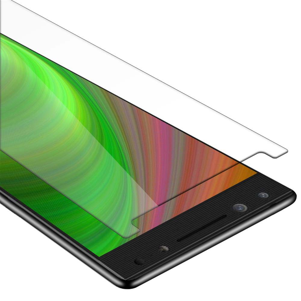 Un proteggi schermo viene applicato a un telefono. Un'immagine colorata viene visualizzata sullo schermo.
