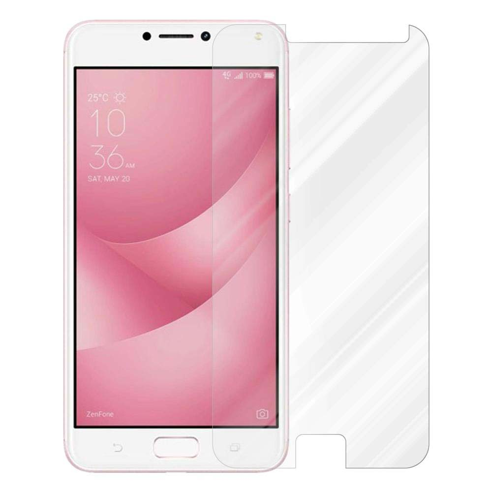 Uno smartphone rosa mostra l'ora. Accanto c'è una protezione schermo.