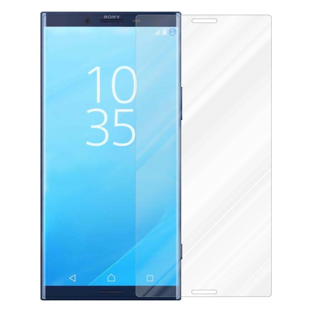 Un telefono con una protezione per lo schermo. Il telefono è blu e la protezione per lo schermo è trasparente. Il testo è '10:35'.