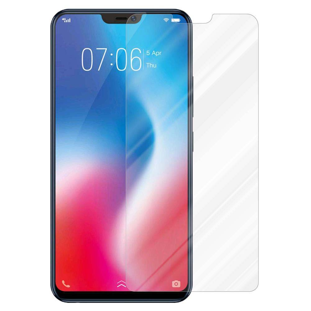 Schermo del telefono con protezione. Ora e data sono visibili.