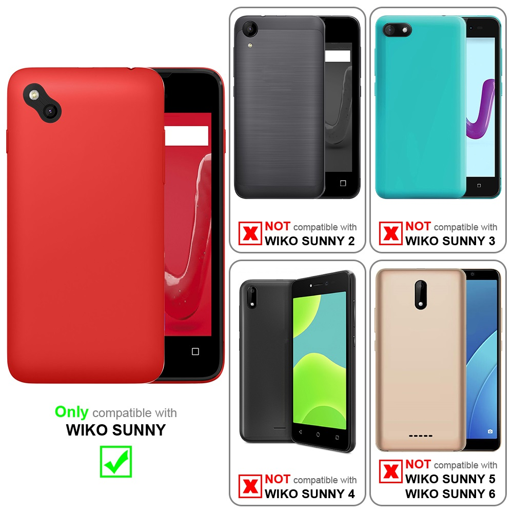 Più telefoni e custodie. Il Wiko Sunny è compatibile con una custodia, mentre gli altri sono incompatibili.