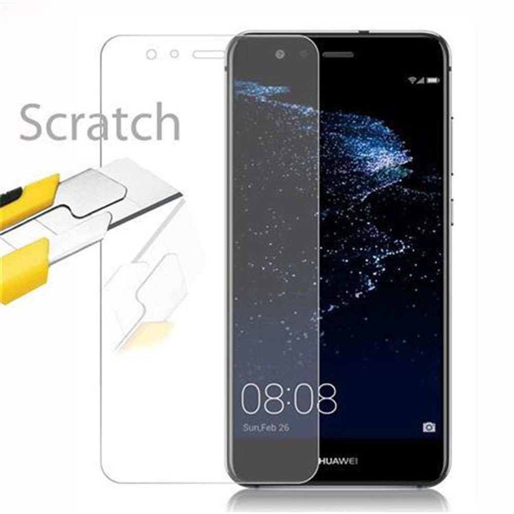 Telefono con protezione schermo, un coltello e la parola 'Scratch'. Lo schermo del telefono è nero.