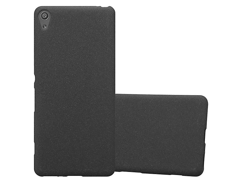 cadorabo Case works with Sony Xperia XA1 PLUS in FROST DARK BLUE - Shockproof and Scratch Resistant TPU Silicone Cover - Ultra Slim Protective Gel Shell Bumper Back Skin